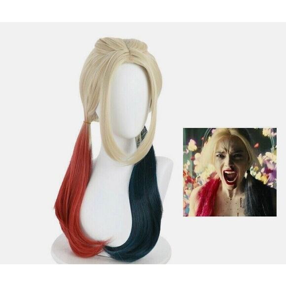 Unbranded Other - Harley Quinn Synthetic Halloween Wig Adult Adjustable The Suicide Squad Costume